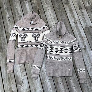 LOT OF 2 Lambswool Cardigan Sweaters XXS